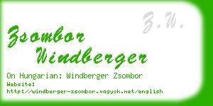 zsombor windberger business card